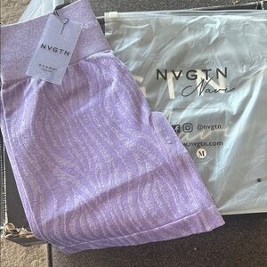 NVGTN Lavender zebra shorts size M